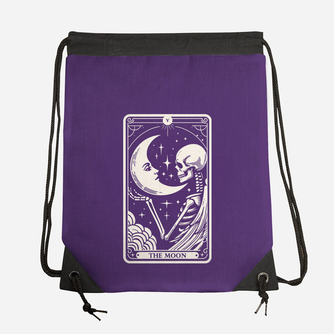 The Moon Tarot Skull-None-Drawstring-Bag-Eoli Studio