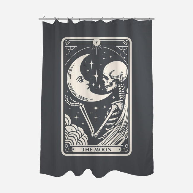 The Moon Tarot Skull-None-Polyester-Shower Curtain-Eoli Studio