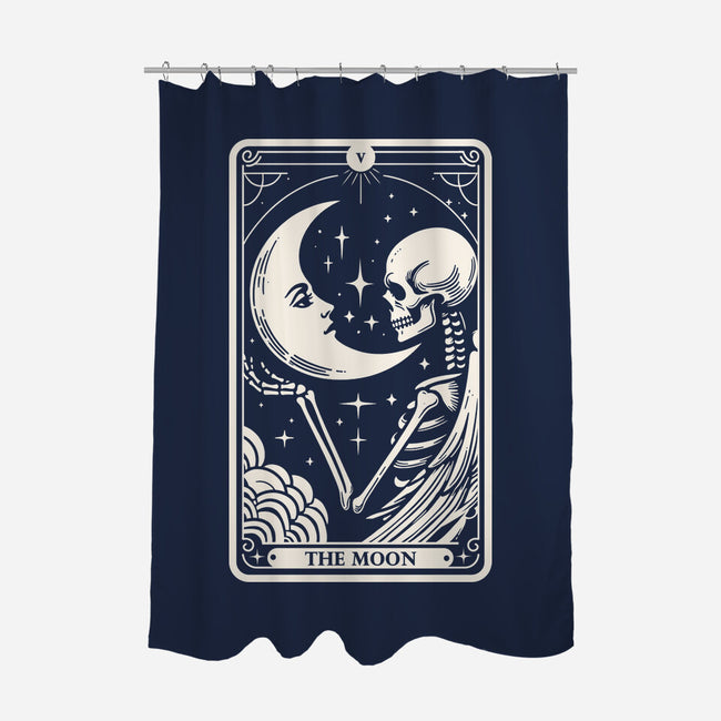 The Moon Tarot Skull-None-Polyester-Shower Curtain-Eoli Studio