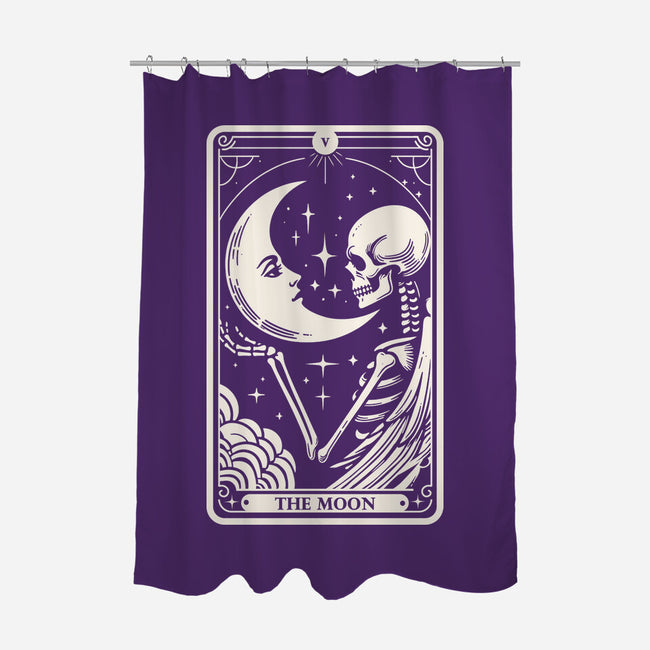The Moon Tarot Skull-None-Polyester-Shower Curtain-Eoli Studio
