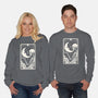 The Moon Tarot Skull-Unisex-Crew Neck-Sweatshirt-Eoli Studio