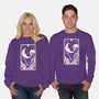 The Moon Tarot Skull-Unisex-Crew Neck-Sweatshirt-Eoli Studio
