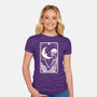 The Moon Tarot Skull-Womens-Fitted-Tee-Eoli Studio