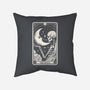 The Moon Tarot Skull-None-Removable Cover w Insert-Throw Pillow-Eoli Studio