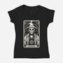 The Magic Tarot Skull-Womens-V-Neck-Tee-Eoli Studio