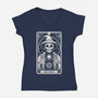 The Magic Tarot Skull-Womens-V-Neck-Tee-Eoli Studio