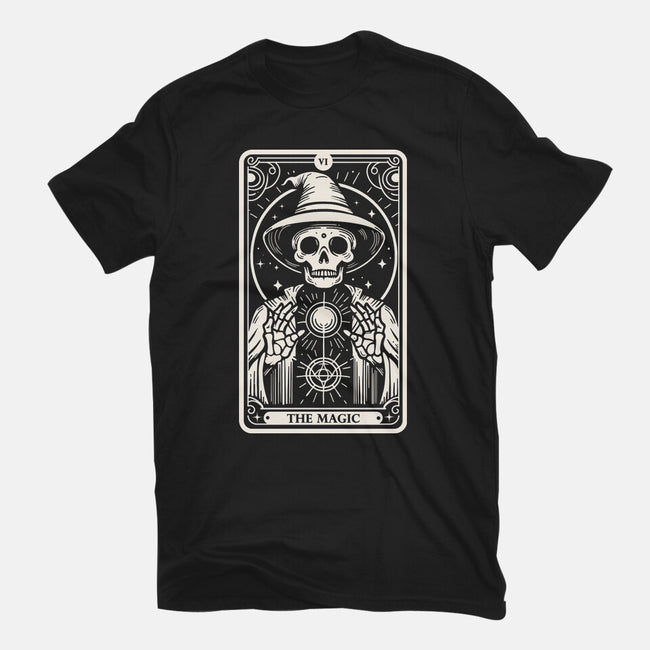 The Magic Tarot Skull-Womens-Fitted-Tee-Eoli Studio