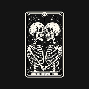 The Lovers Tarot Skull