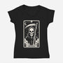 The Death Tarot Skull-Womens-V-Neck-Tee-Eoli Studio
