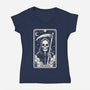 The Death Tarot Skull-Womens-V-Neck-Tee-Eoli Studio