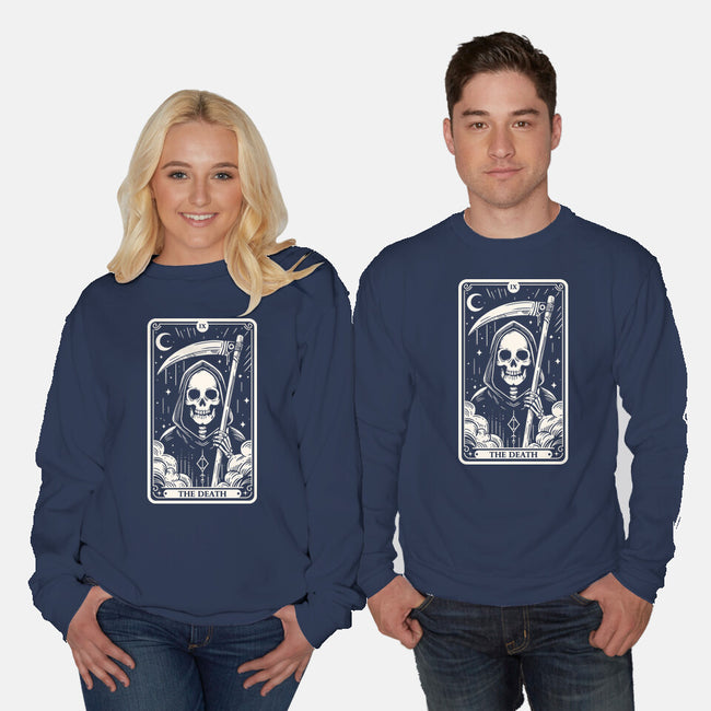 The Death Tarot Skull-Unisex-Crew Neck-Sweatshirt-Eoli Studio