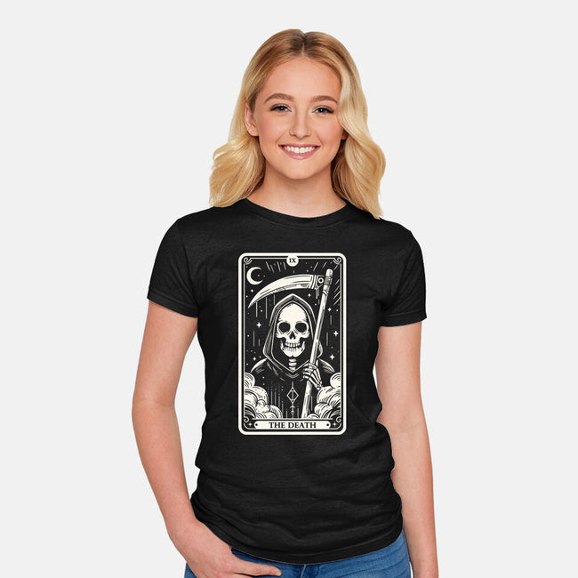 The Death Tarot Skull-Womens-Fitted-Tee-Eoli Studio