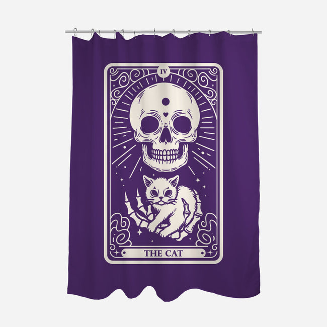 The Cat Tarot Skull-None-Polyester-Shower Curtain-Eoli Studio