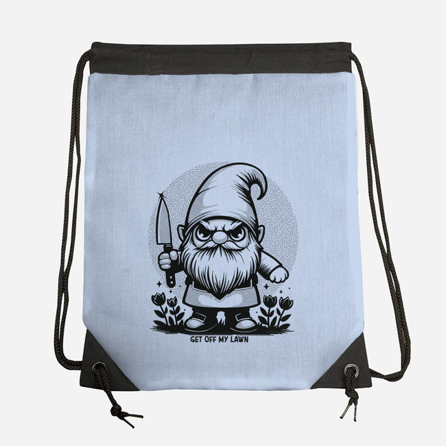 Get Off My Lawn-None-Drawstring-Bag-Eoli Studio