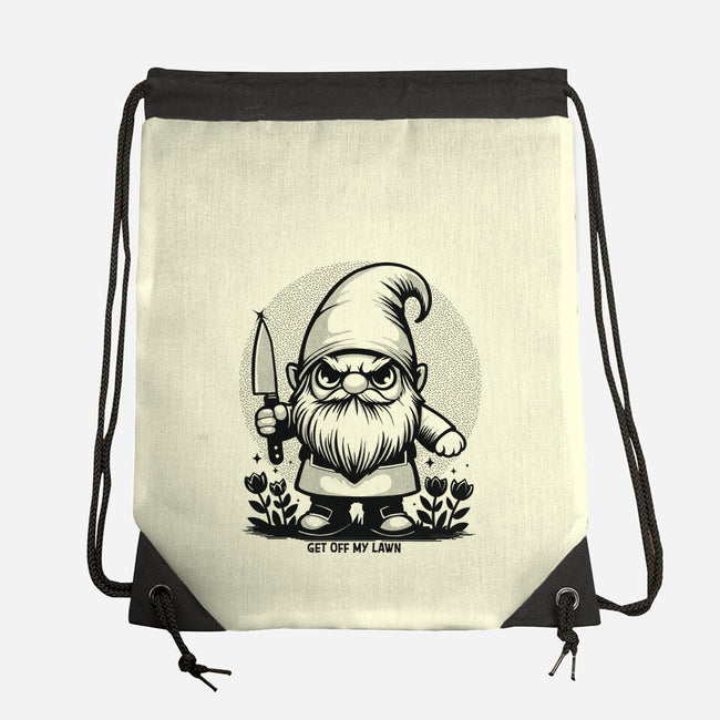 Get Off My Lawn-None-Drawstring-Bag-Eoli Studio