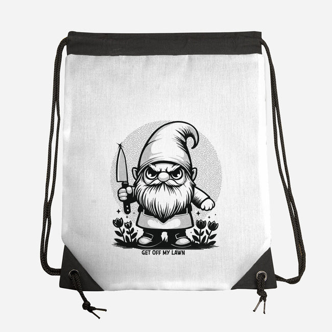 Get Off My Lawn-None-Drawstring-Bag-Eoli Studio