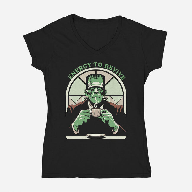 Energy To Revive-Womens-V-Neck-Tee-Eoli Studio