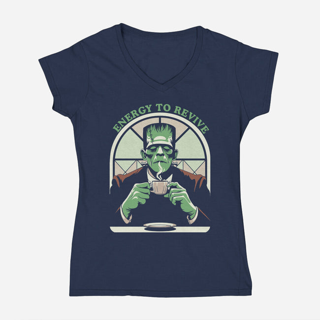 Energy To Revive-Womens-V-Neck-Tee-Eoli Studio