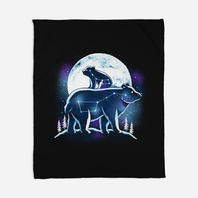 Ursa Constellation-None-Fleece-Blanket-Vallina84