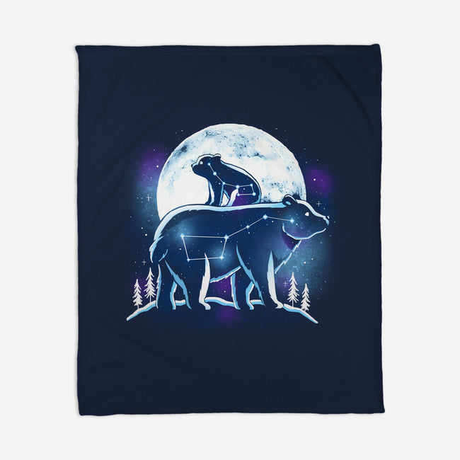 Ursa Constellation-None-Fleece-Blanket-Vallina84
