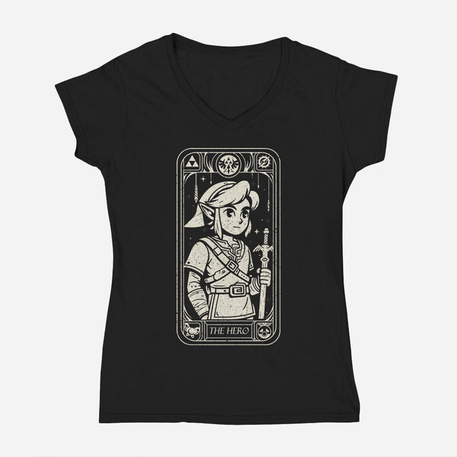 The New Tarot Hero-Womens-V-Neck-Tee-Eoli Studio