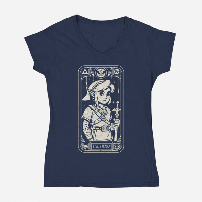 The New Tarot Hero-Womens-V-Neck-Tee-Eoli Studio
