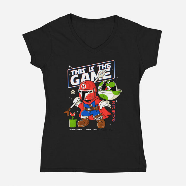 This Is The Game-Womens-V-Neck-Tee-Eoli Studio