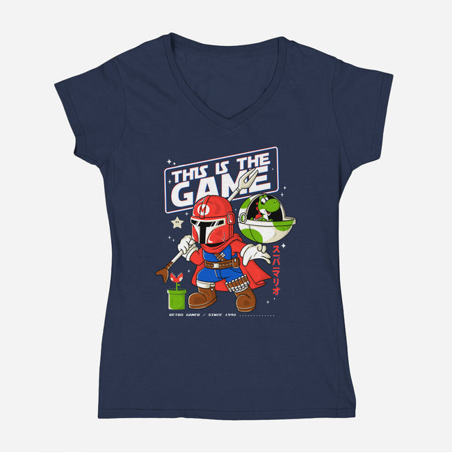 This Is The Game-Womens-V-Neck-Tee-Eoli Studio