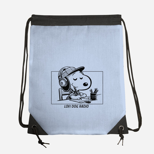 Lofi Dog Radio-None-Drawstring-Bag-Eoli Studio