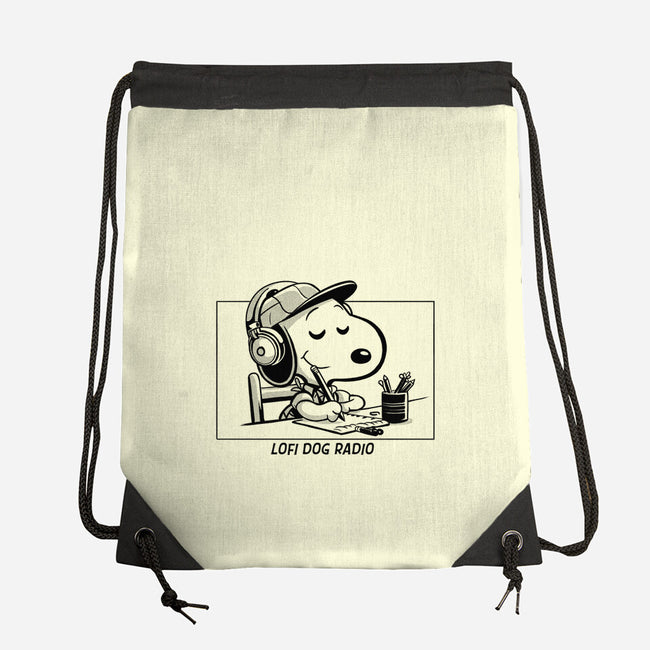 Lofi Dog Radio-None-Drawstring-Bag-Eoli Studio