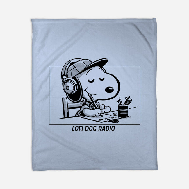 Lofi Dog Radio-None-Fleece-Blanket-Eoli Studio