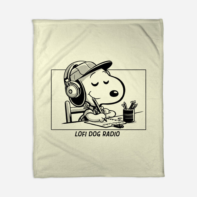 Lofi Dog Radio-None-Fleece-Blanket-Eoli Studio