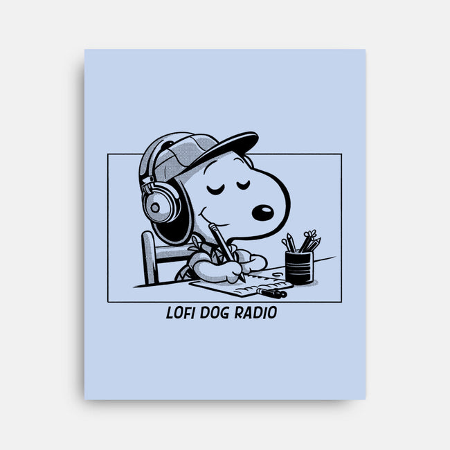 Lofi Dog Radio-None-Stretched-Canvas-Eoli Studio