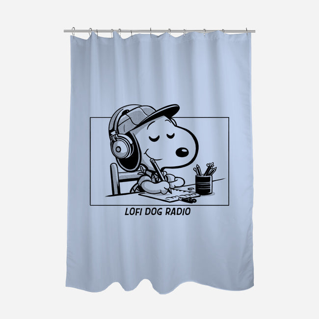Lofi Dog Radio-None-Polyester-Shower Curtain-Eoli Studio