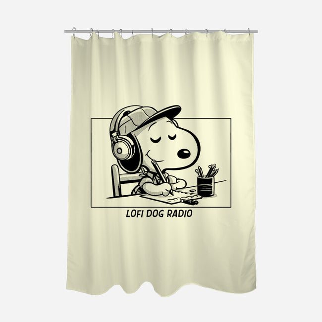 Lofi Dog Radio-None-Polyester-Shower Curtain-Eoli Studio