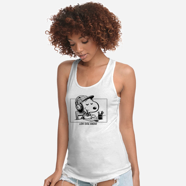 Lofi Dog Radio-Womens-Racerback-Tank-Eoli Studio