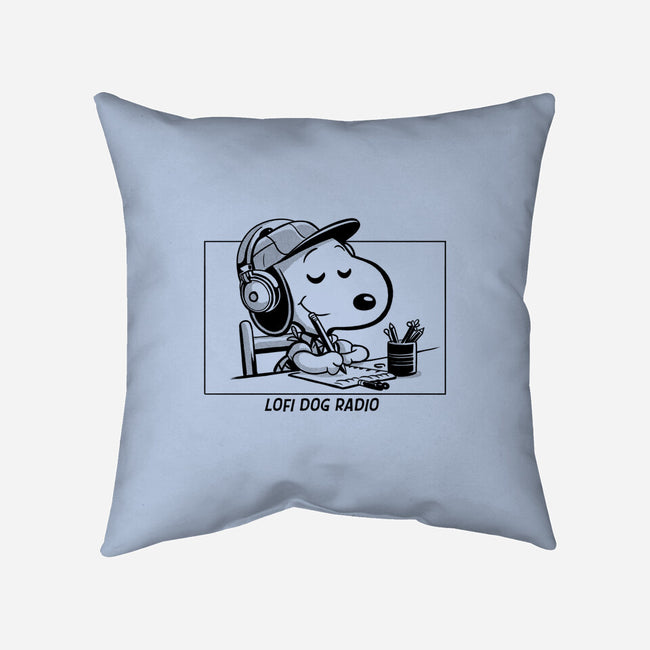 Lofi Dog Radio-None-Removable Cover w Insert-Throw Pillow-Eoli Studio