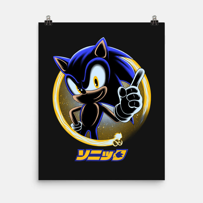 Blue Hedgehog-None-Matte-Poster-rmatix