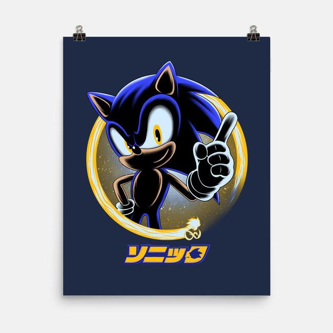 Blue Hedgehog-None-Matte-Poster-rmatix
