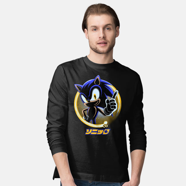 Blue Hedgehog-Mens-Long Sleeved-Tee-rmatix