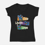 Live Laugh And Love Stitch-Womens-V-Neck-Tee-turborat14
