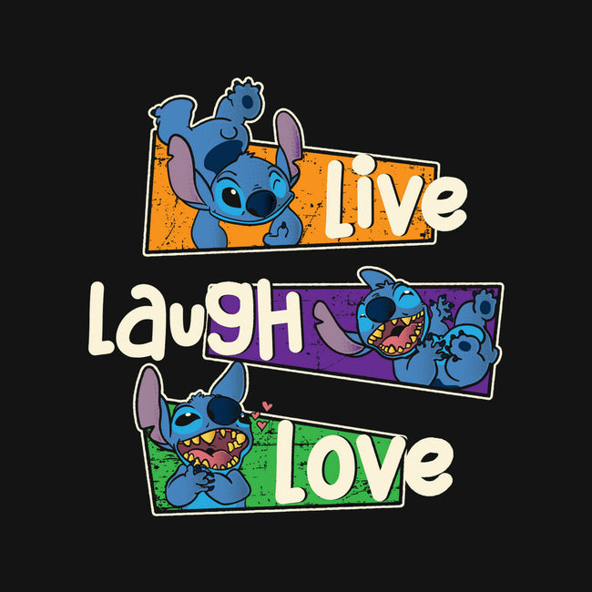 Live Laugh And Love Stitch-Womens-V-Neck-Tee-turborat14