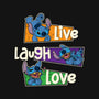 Live Laugh And Love Stitch-Womens-V-Neck-Tee-turborat14