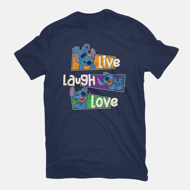 Live Laugh And Love Stitch-Womens-Fitted-Tee-turborat14