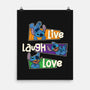 Live Laugh And Love Stitch-None-Matte-Poster-turborat14