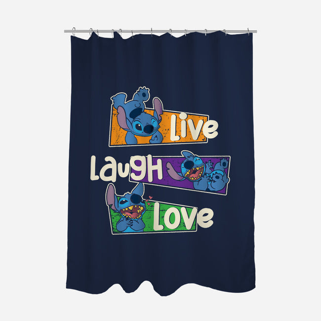 Live Laugh And Love Stitch-None-Polyester-Shower Curtain-turborat14