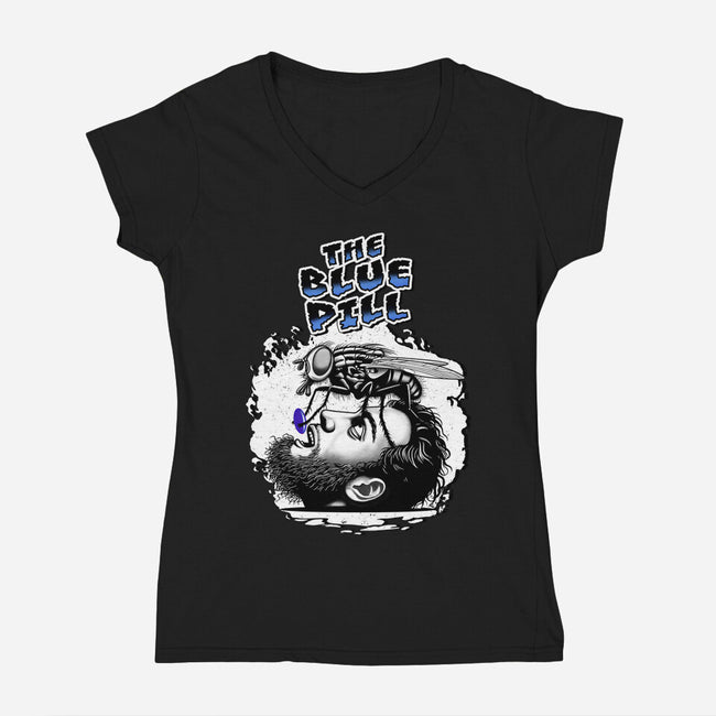 Blissful Ignorance-Womens-V-Neck-Tee-palmstreet