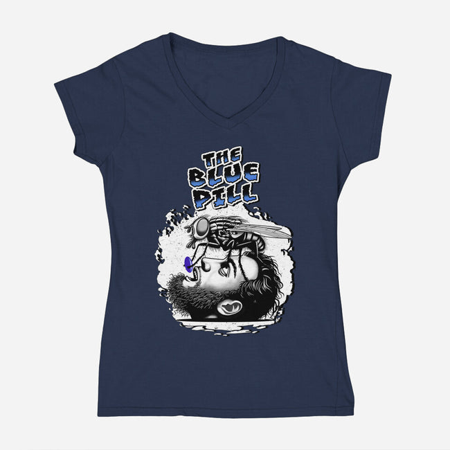 Blissful Ignorance-Womens-V-Neck-Tee-palmstreet