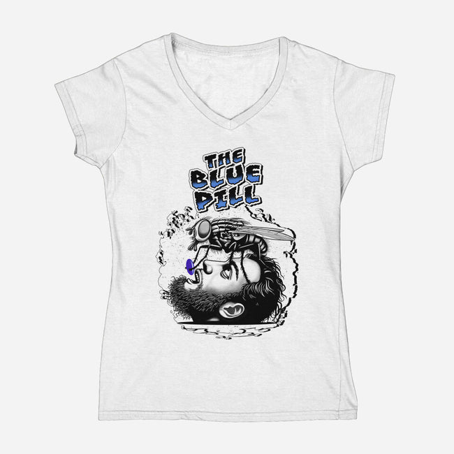 Blissful Ignorance-Womens-V-Neck-Tee-palmstreet