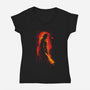 Dark Rain-Womens-V-Neck-Tee-kharmazero